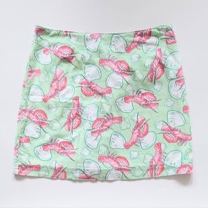 Vineyard Vines By Shep & Ian Size 6 Mint Green Lobster Seashell Print Skirt